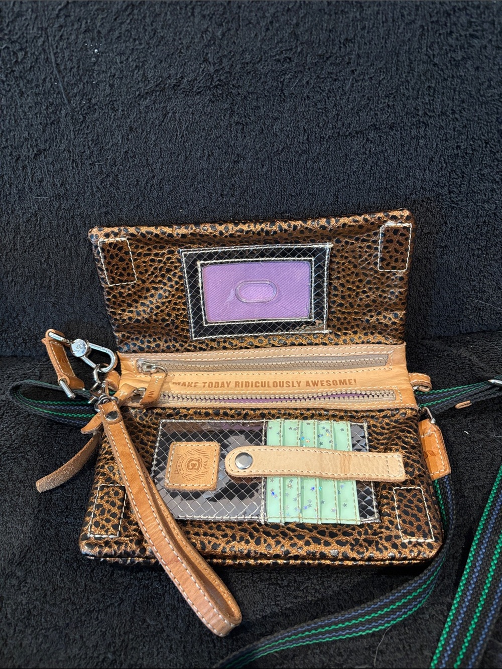 Consuela Wesley Uptown Crossbody with Green-Striped Strap - Picture 2 of 3